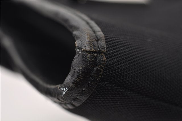 Authentic GUCCI Vintage Shoulder Tote Bag Nylon Leather Black 1876G