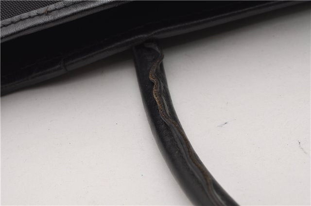 Authentic GUCCI Vintage Shoulder Tote Bag Nylon Leather Black 1876G