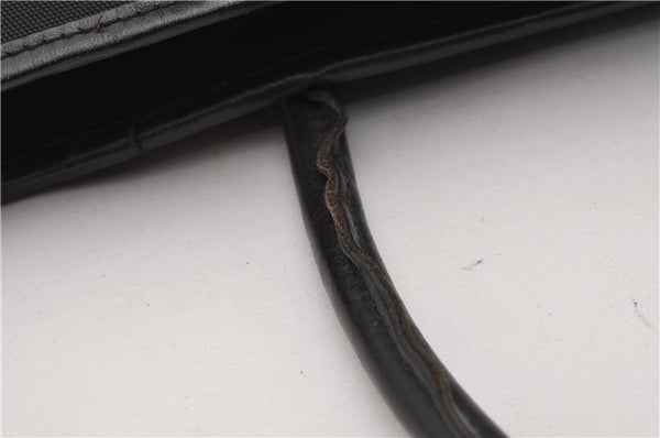 Authentic GUCCI Vintage Shoulder Tote Bag Nylon Leather Black 1876G