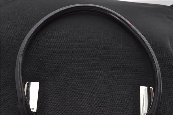 Authentic GUCCI Vintage Shoulder Tote Bag Nylon Leather Black 1876G