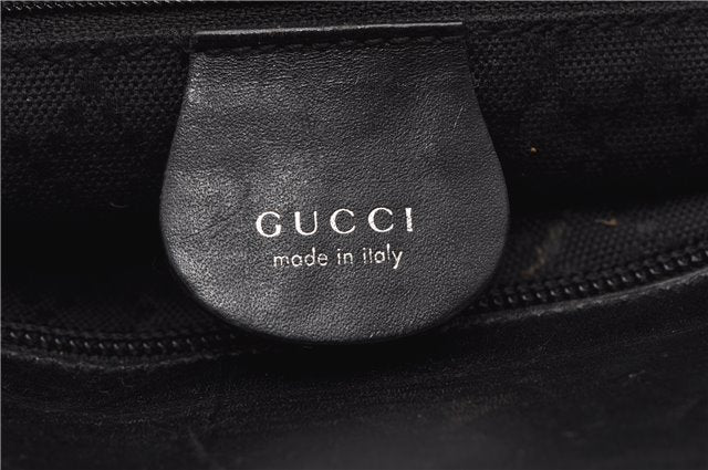 Authentic GUCCI Vintage Shoulder Tote Bag Nylon Leather Black 1876G