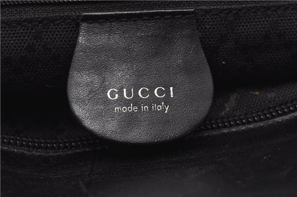 Authentic GUCCI Vintage Shoulder Tote Bag Nylon Leather Black 1876G