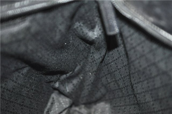 Authentic GUCCI Vintage Shoulder Tote Bag Nylon Leather Black 1876G