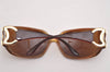 Authentic CHANEL Vintage Sunglasses CoCo Mark Plastic 6014 Brown 1876I