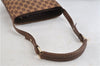 Authentic GUCCI Shoulder Bag Purse GG Canvas Leather 0014286 Brown 1877D