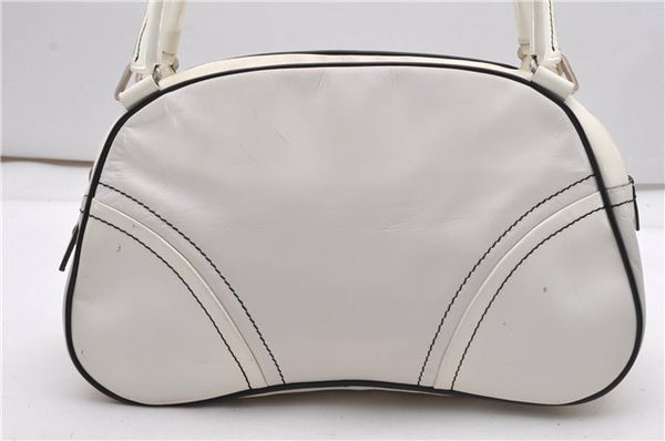 Authentic PRADA Vintage Leather Shoulder Hand Bag Purse White 1877G