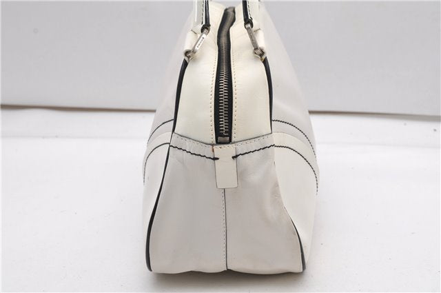 Authentic PRADA Vintage Leather Shoulder Hand Bag Purse White 1877G