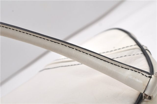 Authentic PRADA Vintage Leather Shoulder Hand Bag Purse White 1877G