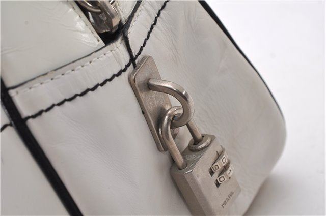 Authentic PRADA Vintage Leather Shoulder Hand Bag Purse White 1877G
