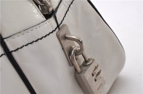 Authentic PRADA Vintage Leather Shoulder Hand Bag Purse White 1877G