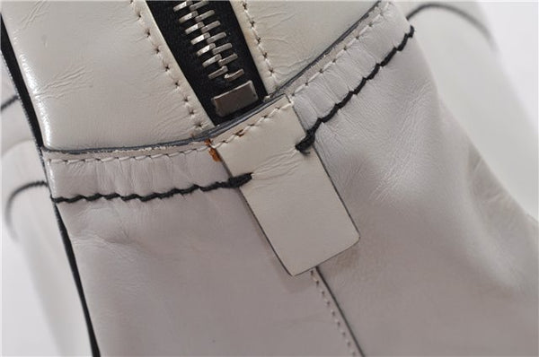 Authentic PRADA Vintage Leather Shoulder Hand Bag Purse White 1877G