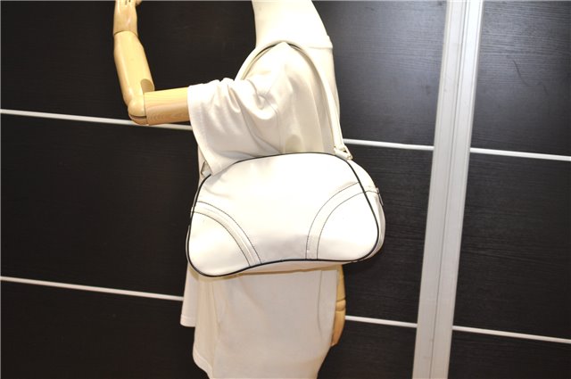 Authentic PRADA Vintage Leather Shoulder Hand Bag Purse White 1877G