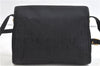 Authentic GUCCI Shoulder Cross Body Bag Purse Canvas Leather Black 1878D