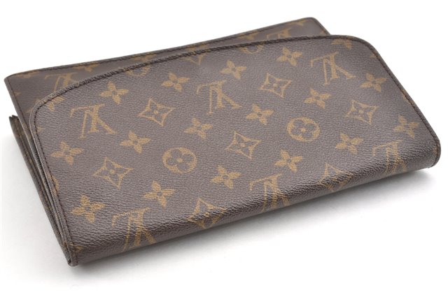Authentic Louis Vuitton Monogram Pochette Rabat Clutch Hand Bag M51940 LV 1878G