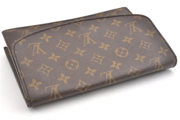 Authentic Louis Vuitton Monogram Pochette Rabat Clutch Hand Bag M51940 LV 1878G