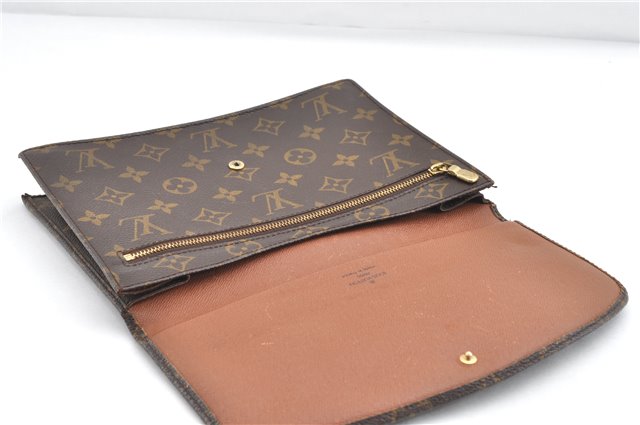 Authentic Louis Vuitton Monogram Pochette Rabat Clutch Hand Bag M51940 LV 1878G