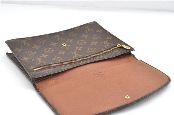 Authentic Louis Vuitton Monogram Pochette Rabat Clutch Hand Bag M51940 LV 1878G