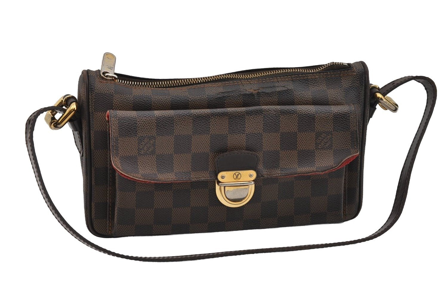 Authentic Louis Vuitton Damier Ravello GM Shoulder Bag N60006 LV 1879I