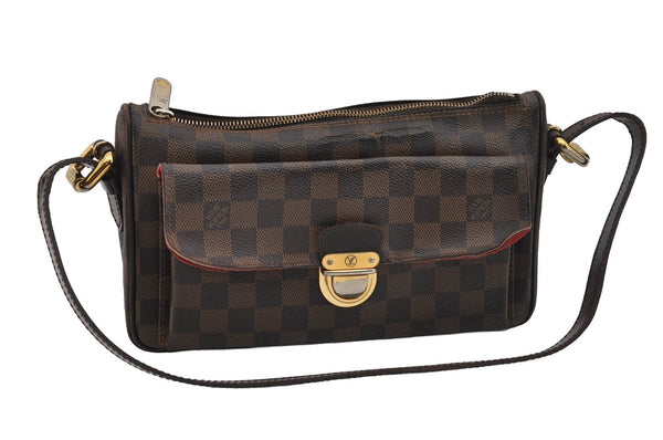 Authentic Louis Vuitton Damier Ravello GM Shoulder Bag N60006 LV 1879I