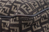 Authentic FENDI Zucchino Shoulder Cross Body Bag Canvas Leather Brown 1880D