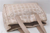 Authentic CHANEL New Travel Line Shoulder Hand Bag Nylon Leather Beige 1883D