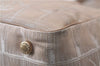 Authentic CHANEL New Travel Line Shoulder Hand Bag Nylon Leather Beige 1883D