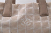 Authentic CHANEL New Travel Line Shoulder Hand Bag Nylon Leather Beige 1883D