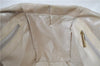 Authentic CHANEL New Travel Line Shoulder Hand Bag Nylon Leather Beige 1883D