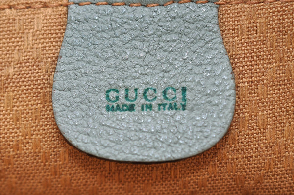 Authentic GUCCI Bamboo 2way Hand Shoulder Crossbody Bag Suede Leather Blue 1883I