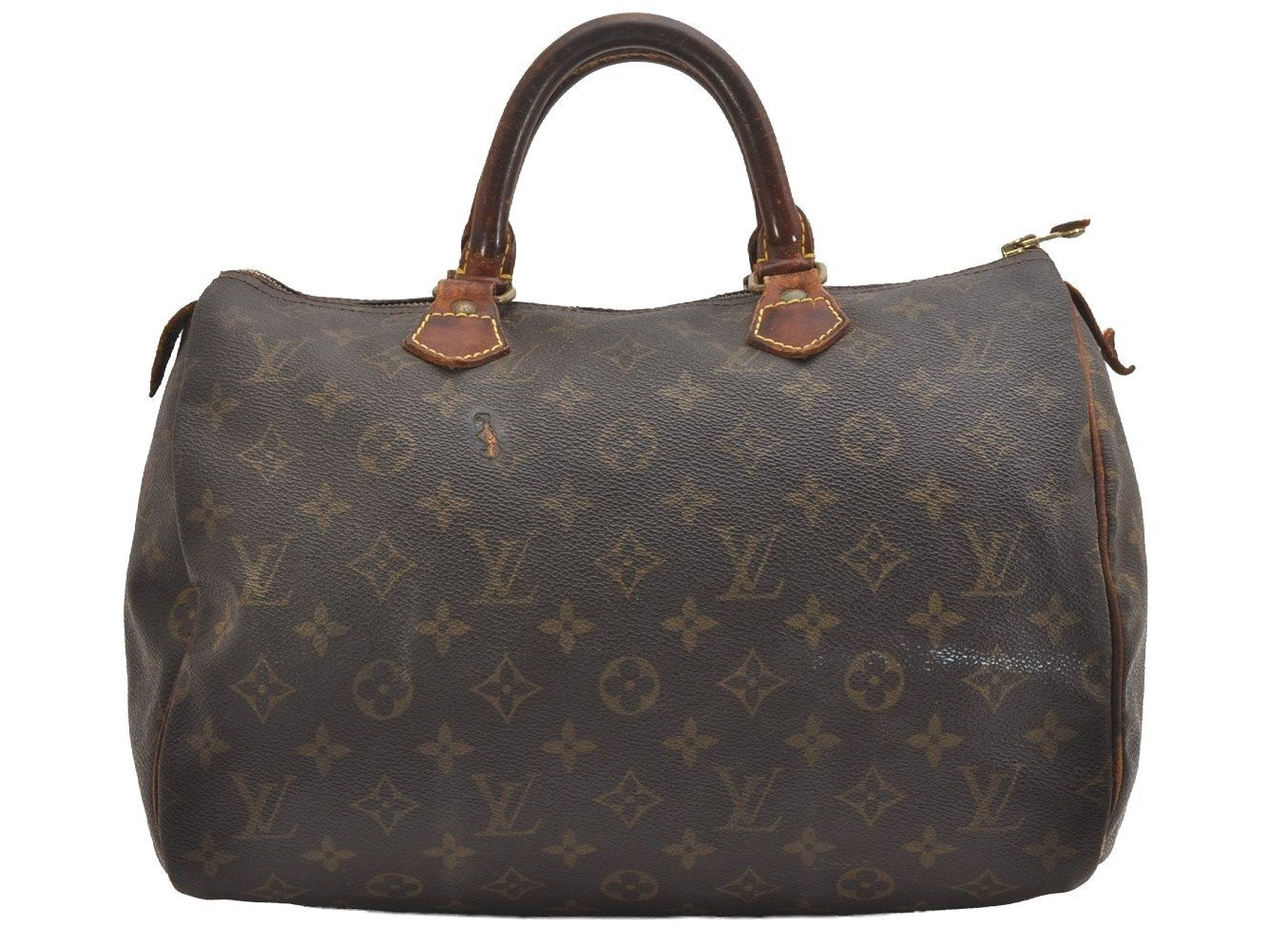 Authentic Louis Vuitton Monogram Speedy 30 Hand Boston Bag Old Model LV 1884I