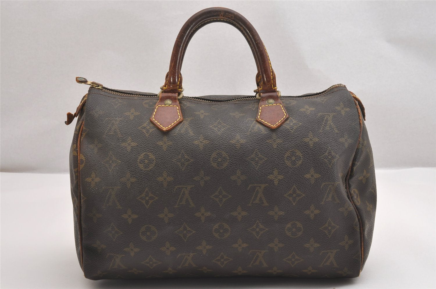 Authentic Louis Vuitton Monogram Speedy 30 Hand Boston Bag Old Model LV 1884I