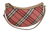 Authentic BURBERRY BLUE LABEL Check Shoulder Bag Purse Canvas Leather Red 1885I