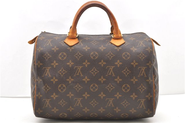 Authentic Louis Vuitton Monogram Speedy 30 Hand Bag M41526 LV Junk 1886D