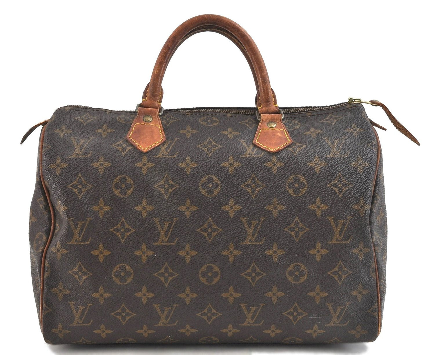 Authentic Louis Vuitton Monogram Speedy 30 Hand Bag M41526 LV 1888D