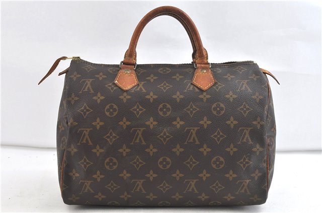 Authentic Louis Vuitton Monogram Speedy 30 Hand Bag M41526 LV 1888D