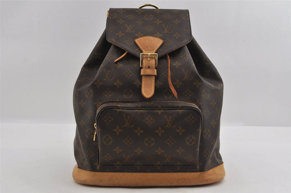 Authentic Louis Vuitton Monogram Montsouris GM Backpack M51135 LV 1888I