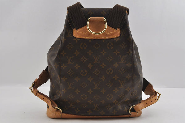 Authentic Louis Vuitton Monogram Montsouris GM Backpack M51135 LV 1888I