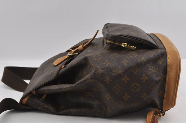 Authentic Louis Vuitton Monogram Montsouris GM Backpack M51135 LV 1888I