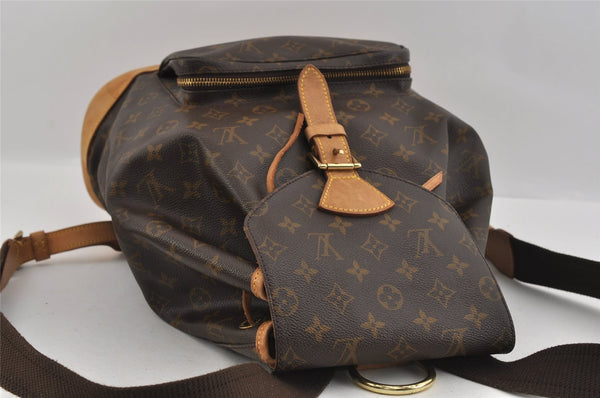 Authentic Louis Vuitton Monogram Montsouris GM Backpack M51135 LV 1888I