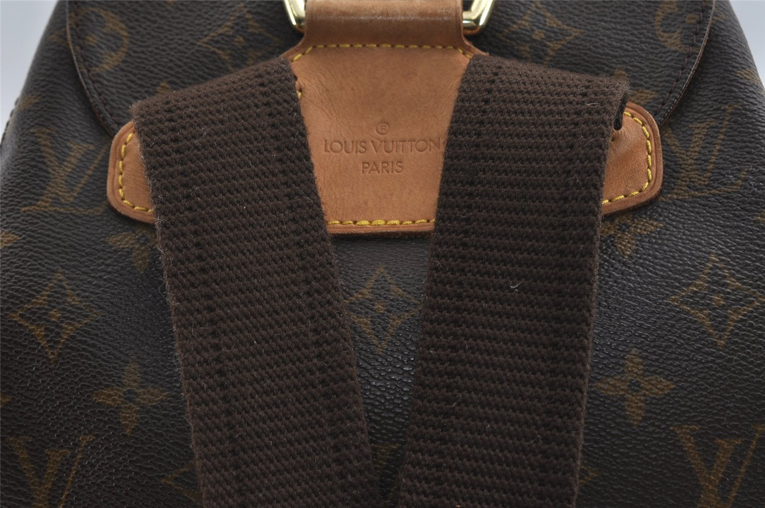 Authentic Louis Vuitton Monogram Montsouris GM Backpack M51135 LV 1888I