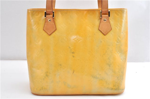 Authentic Louis Vuitton Vernis Houston Shoulder Hand Bag Yellow M91053 LV 1889G