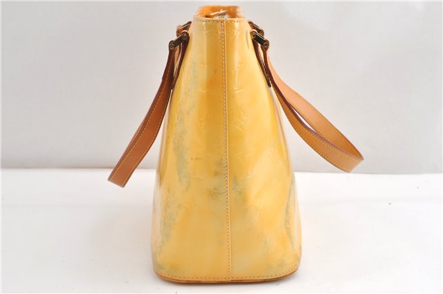 Authentic Louis Vuitton Vernis Houston Shoulder Hand Bag Yellow M91053 LV 1889G