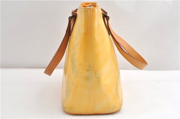 Authentic Louis Vuitton Vernis Houston Shoulder Hand Bag Yellow M91053 LV 1889G