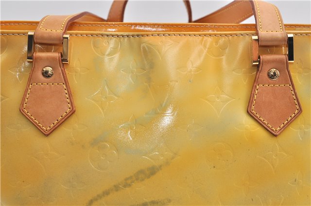 Authentic Louis Vuitton Vernis Houston Shoulder Hand Bag Yellow M91053 LV 1889G