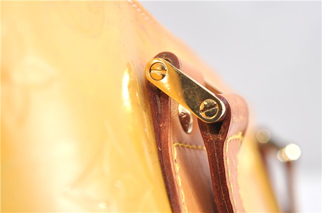 Authentic Louis Vuitton Vernis Houston Shoulder Hand Bag Yellow M91053 LV 1889G