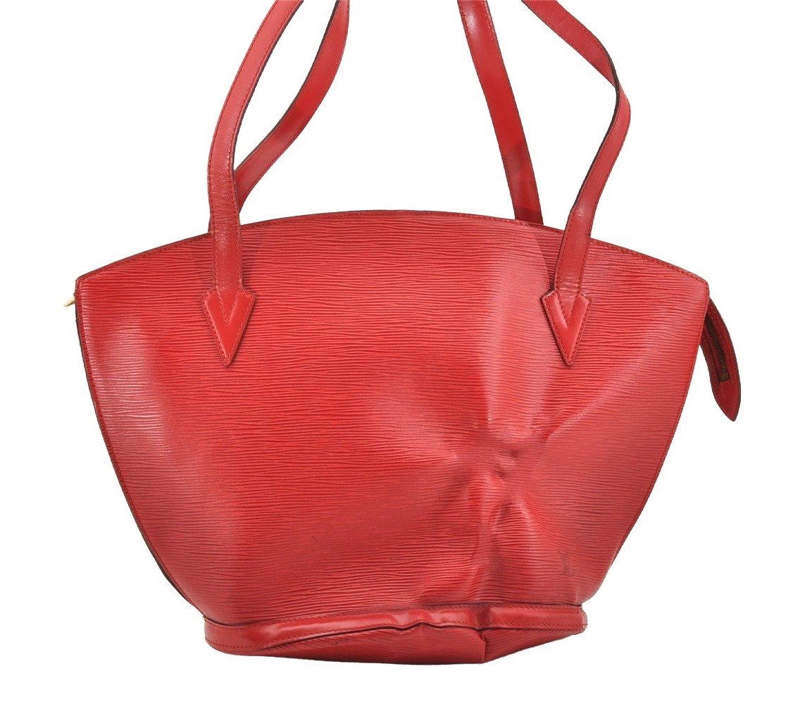 Auth Louis Vuitton Epi Saint Jacques Shopping Shoulder Bag Red M52267 LV 1890I