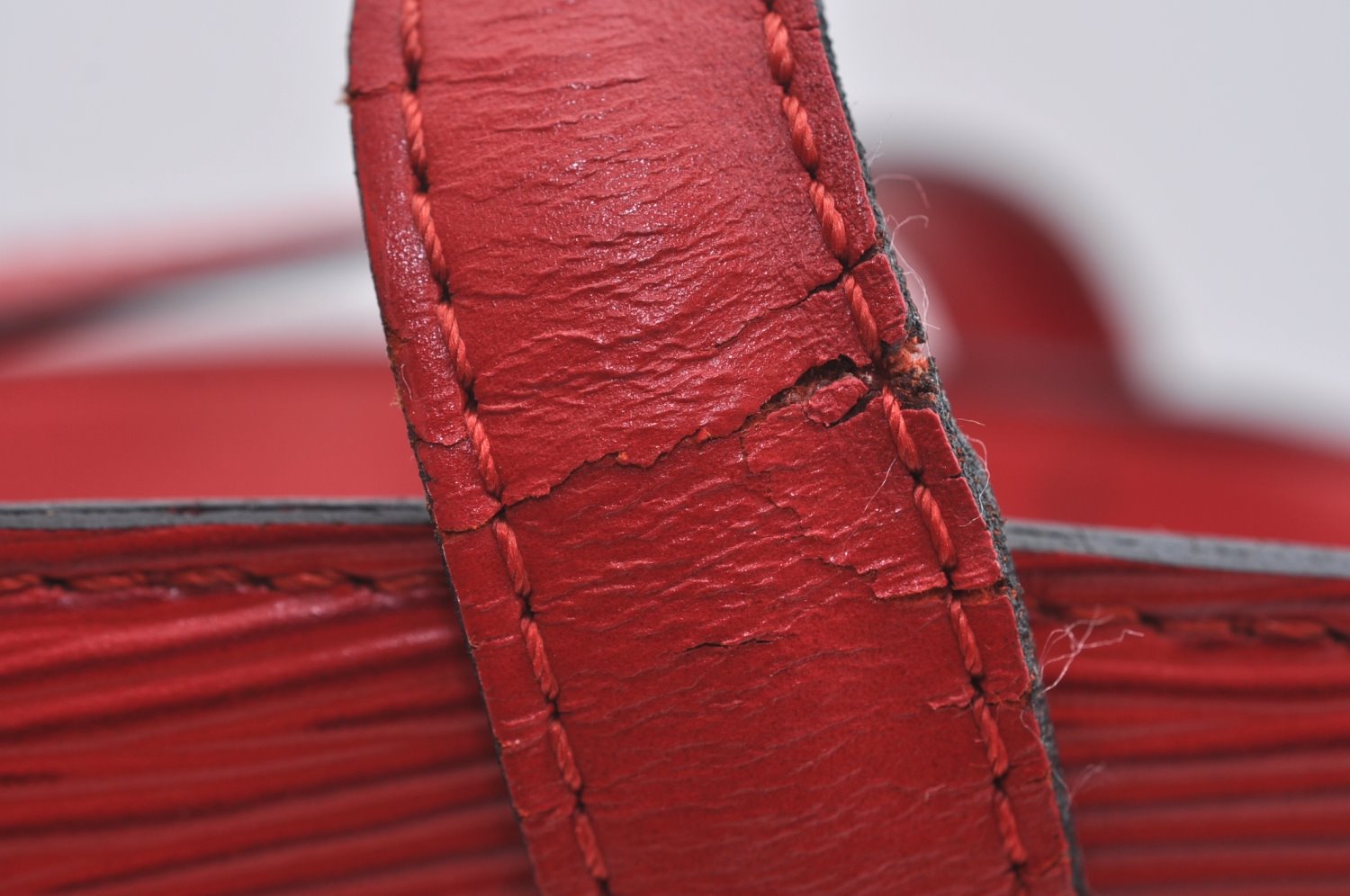 Auth Louis Vuitton Epi Saint Jacques Shopping Shoulder Bag Red M52267 LV 1890I