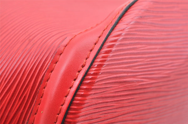 Auth Louis Vuitton Epi Saint Jacques Shopping Shoulder Bag Red M52267 LV 1890I