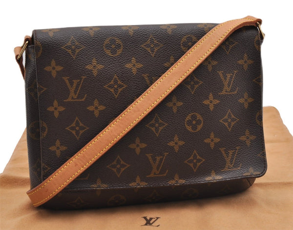 Authentic Louis Vuitton Monogram Musette Tango Shoulder Bag M51257 LV 1891G