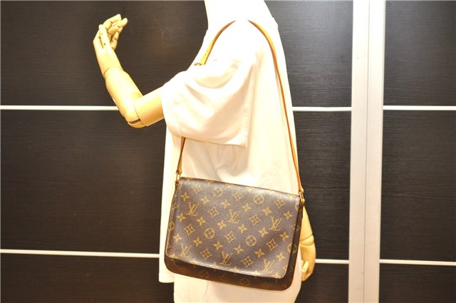 Authentic Louis Vuitton Monogram Musette Tango Shoulder Bag M51257 LV 1891G